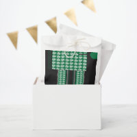 un motif vert et noir avec un arbre au milieu