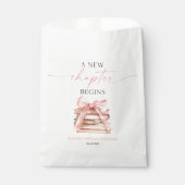 Sachets En Papier Un nouveau chapitre commence Livres à ruban rose S (Devant)