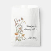 Sachets En Papier Un petit Baby shower de fille Fleur sauvage (Devant)