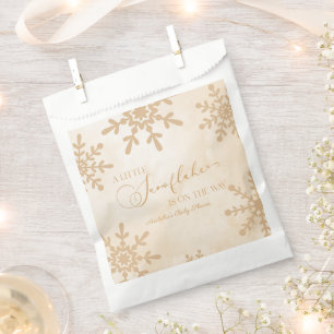 Sachets En Papier Un petit Baby shower de Wonderland Winter Flocon d