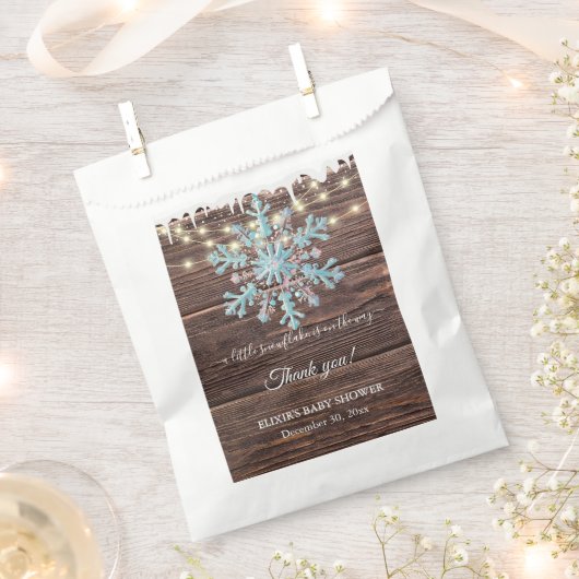 Sachets En Papier Un petit Baby shower d'hiver rustique (Coupé)