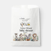 Sachets En Papier un petit baby shower sauvage d'animaux safari (Devant)