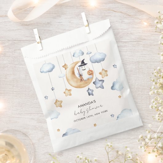 Sachets En Papier Un Petit Boo Moon Stars Baby shower (Coupé)