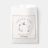 Sachets En Papier Un Petit Citrouille Tourne Un Merci Anniversaire (Devant)