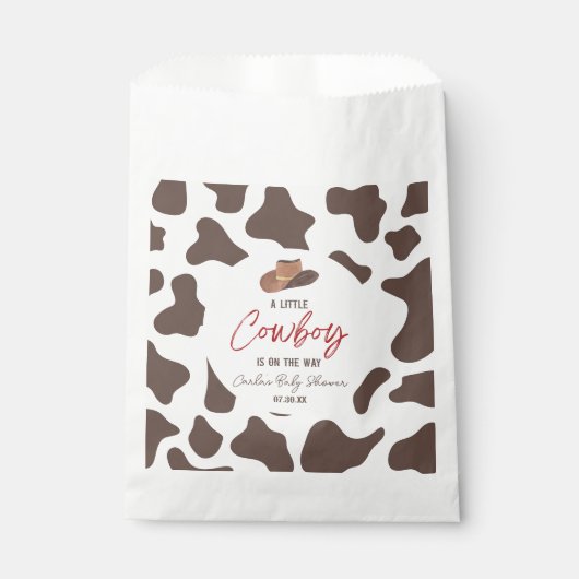 Sachets En Papier Un petit cow-boy rodéo rodéo Baby shower occidenta (Devant)