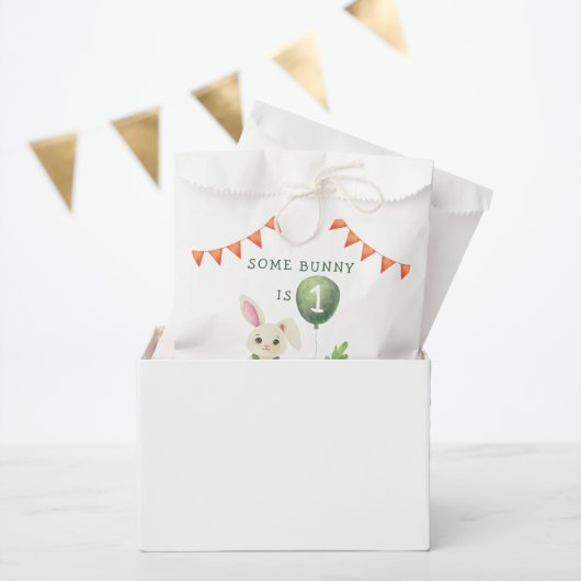 Sachets En Papier Un petit lapin a un an (Fête)