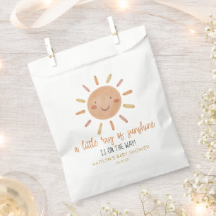 Sachets En Papier Un Petit Rayon De Soleil Jaune Baby shower Soleil