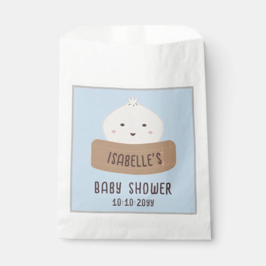 Sachets En Papier Un Peu De Brouillard Est En Chemin Baby shower (Devant)