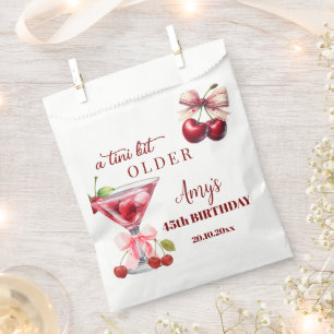 Sachets En Papier Un peu plus âgé Cherry Martini 45e anniversaire