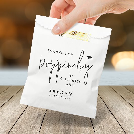 Sachets En Papier Un script moderne Merci pour Popping par Graduatio