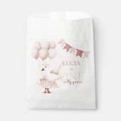 Sachets En Papier Un Silencieux Goose Pink Pastel 1er Anniversaire (Devant)