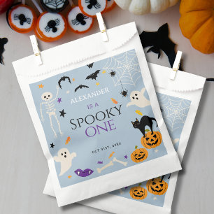 Sachets En Papier Un Spooky Halloween 1er Anniversaire Bleu