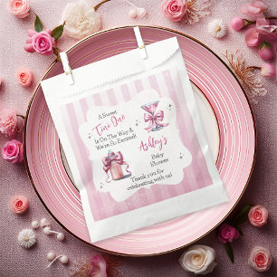 Sachets En Papier Un Tini sucré Un Coquette Rose Baby shower fille