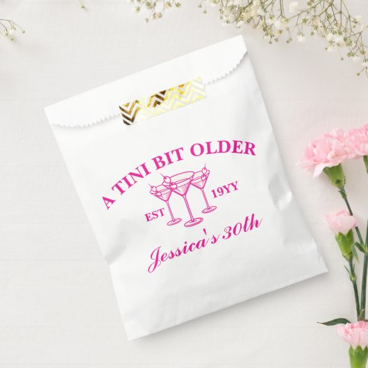 Sachets En Papier Un Tini Un Peu Plus Ancien Martini Personnalisé An (Scellé)