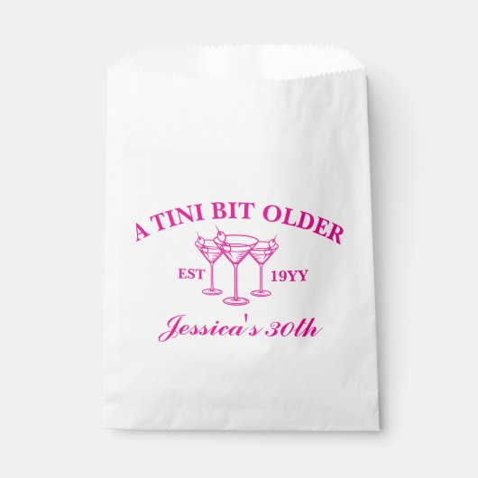 Sachets En Papier Un Tini Un Peu Plus Ancien Martini Personnalisé An (Devant)