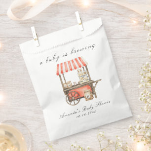 Sachets En Papier Une Baby Shower Chariot Bébé Café Est En Train De