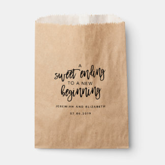 Sachets En Papier Une douce fin à un nouveau début de mariage Favor