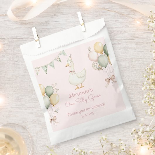 Sachets En Papier Une fille d'oie sotte 1er anniversaire (Coupé)