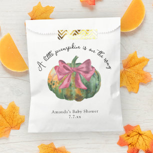 Sachets En Papier Une petite citrouille est en route Baby shower d'a