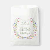 Sachets En Papier Une petite fleur sauvage verdure boho bébé douche (Devant)