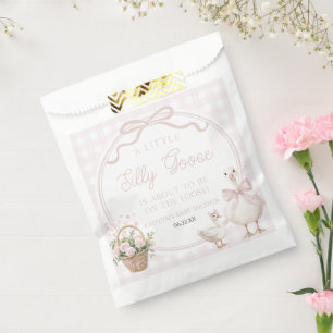 Sachets En Papier Une petite oie sotte rose floral noeud papillon Ba
