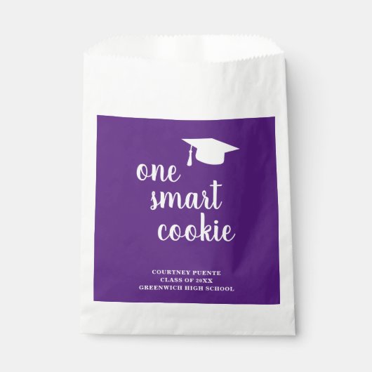Sachets En Papier Une Smart Cookie Mortar Board Graduation moderne (Devant)