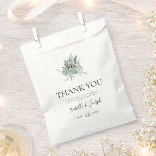 Sachets En Papier Une verdure succulente   Sac Favor Merci
