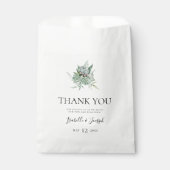 Sachets En Papier Une verdure succulente | Sac Favor Merci (Devant)
