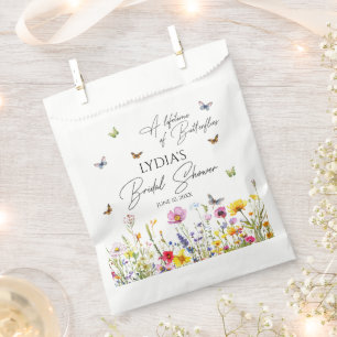 Sachets En Papier Une vie de papillons Fleur sauvage Fête des mariée