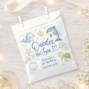 Sachets En Papier UNEder la mer 1er anniversaire garçon mignon océan