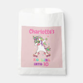 Sachets En Papier Unicorn Dabbing Roller Patinage Anniversaire (Devant)
