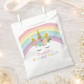 Sachets En Papier Unicorn Rainbows fête d'anniversaire (Coupé)