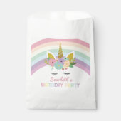 Sachets En Papier Unicorn Rainbows fête d'anniversaire (Devant)