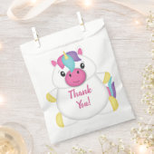 Sachets En Papier Unicorne Anniversaire fête rose (Coupé)