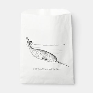Sachets En Papier Unicorne de baleine de Narwhal de la mer