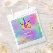 Sachets En Papier Unicorne florale personnalisée Anniversaire Favori (Coupé)