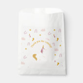 Sachets En Papier Unicorne rose violet Rainbows Anniversaire (Devant)