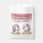Sachets En Papier Unicornes et marguerites, fête d'anniversaire merc (Devant)