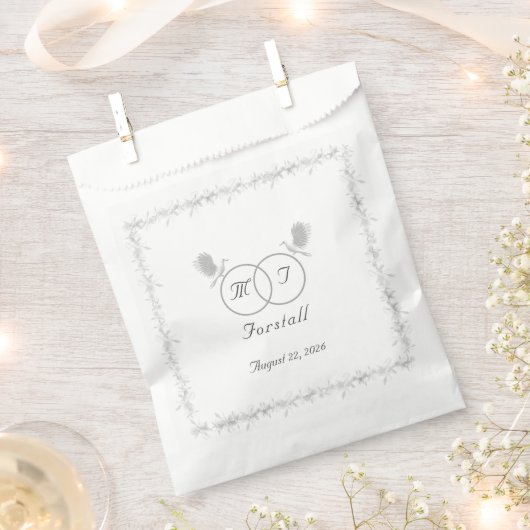 Sachets En Papier Unité nuptiale Mariage catholique monogramme (Coupé)