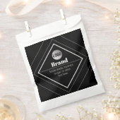 Sachets En Papier Upload Your Logo & Customizable Text Design (Coupé)