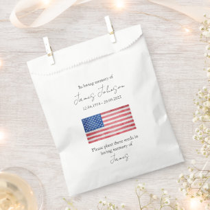 Sachets En Papier USA Flag Memorial Funeral Seed