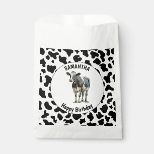 Sachets En Papier Vache noire et blanche