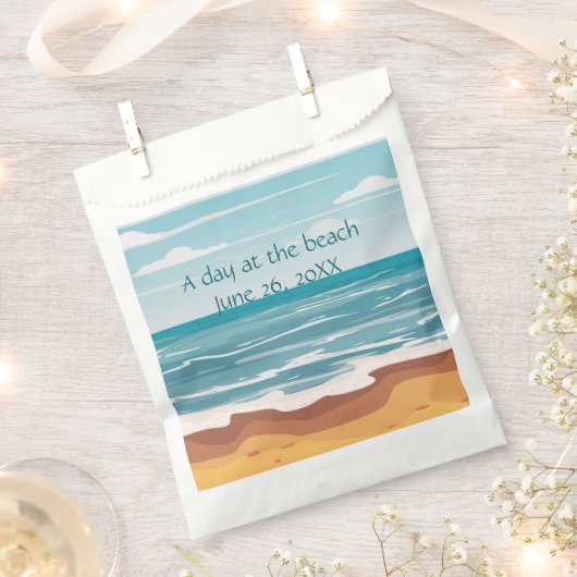 Sachets En Papier Vagues de l'océan bleu (Coupé)