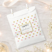 Sachets En Papier Valentine's Day Gold Rose Parties scintillant Coeu (Coupé)