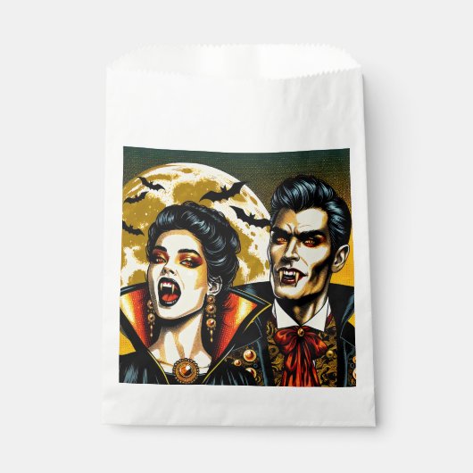 Sachets En Papier Vampires et Bats Halloween Party (Devant)