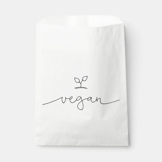 Sachets En Papier Vegan minimaliste (Devant)