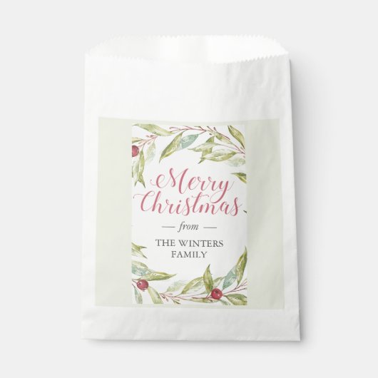 Sachets En Papier Végétation d'hiver Berries Wreath Noël (Devant)