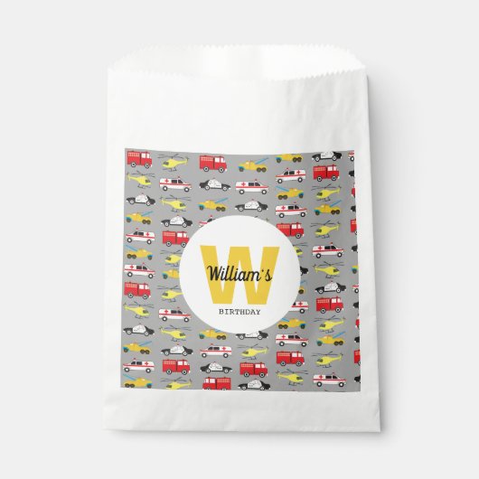 Sachets En Papier Véhicules d'urgence personnalisés Transport (Devant)