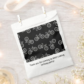 Sachets En Papier Vélo Anniversaire fête Noir (Coupé)