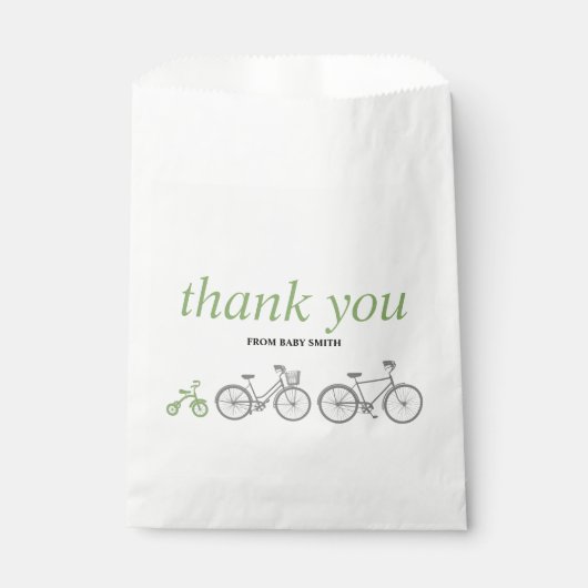 Sachets En Papier Vélo vert (Devant)